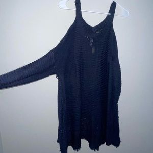 Cold shoulder sweater